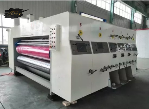 Automatic feeder water ink flexo printing slotting die-cutting carton boxing machine
